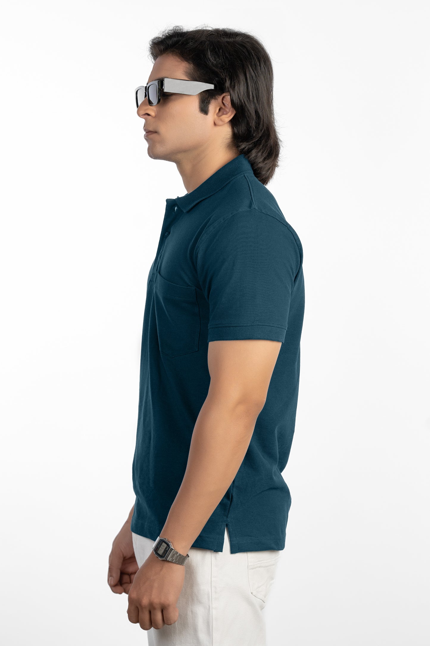 ESSENTIAL POCKET POLO - MYSTIC TEAL