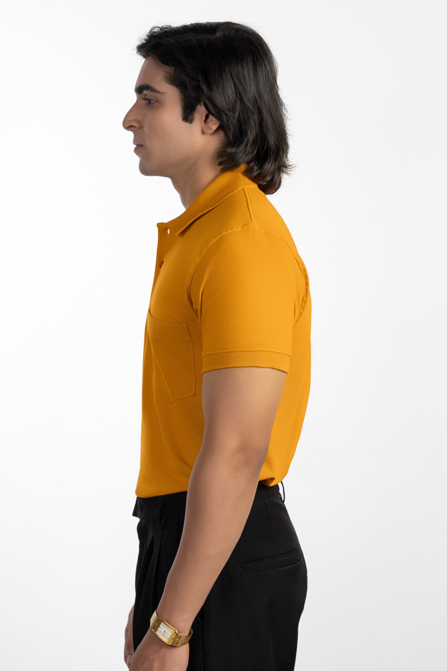 ESSENTIAL POCKET POLO - RICH GOLDEN YELLOW