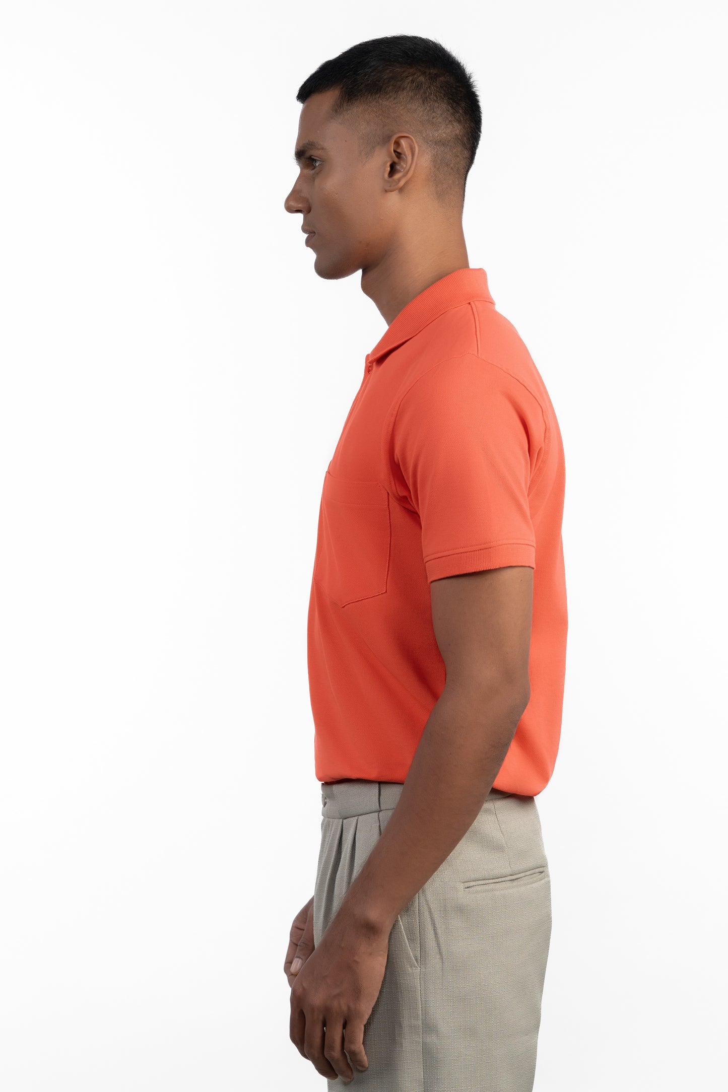 ESSENTIAL POCKET POLO - NEON ORANGE