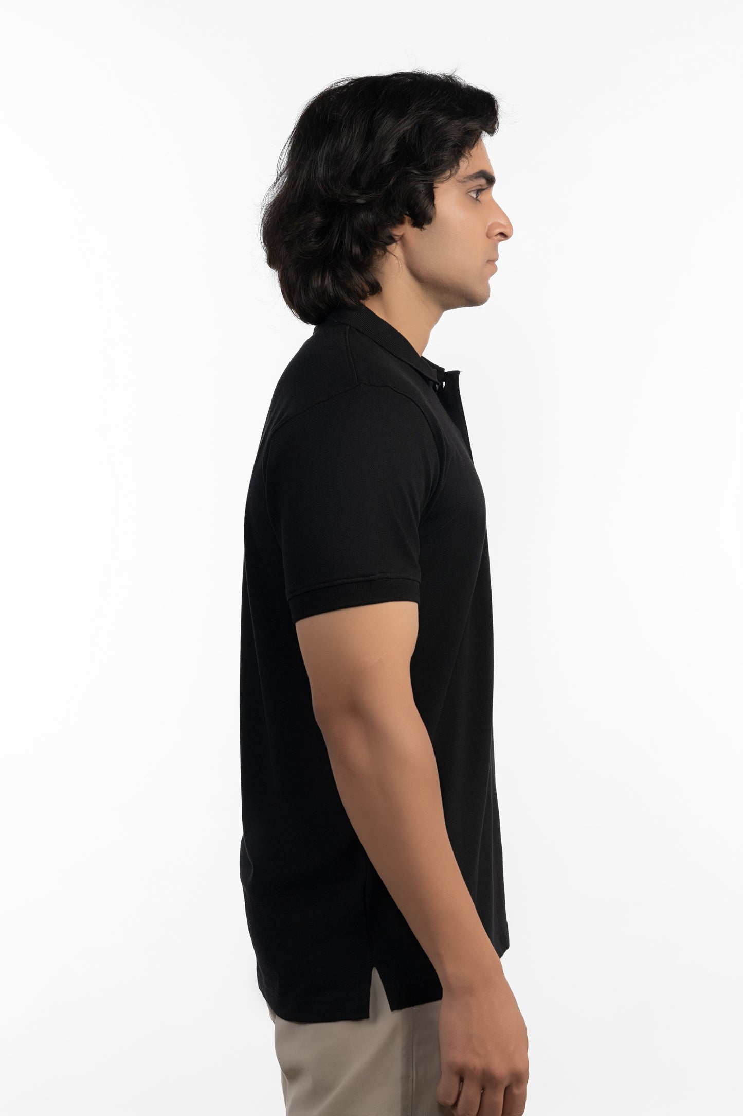 ESSENTIAL POCKET POLO - VANTA BLACK