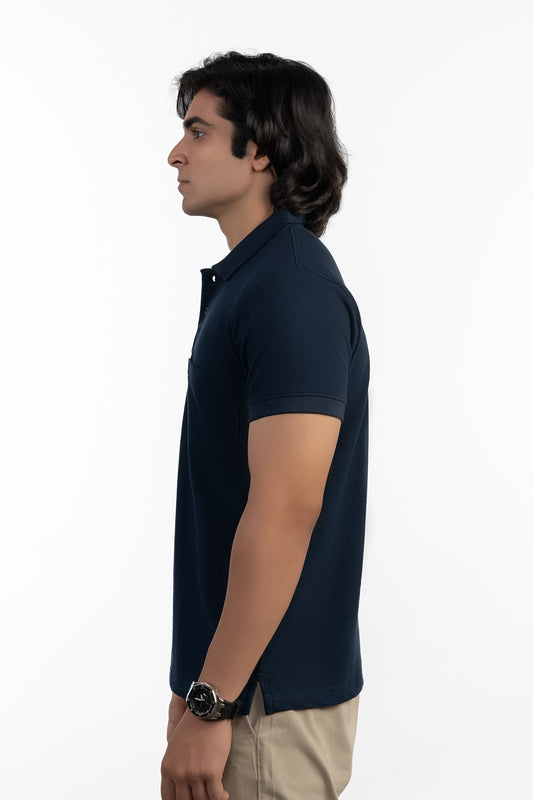 ESSENTIAL POCKET POLO - AESTHETIC NAVY
