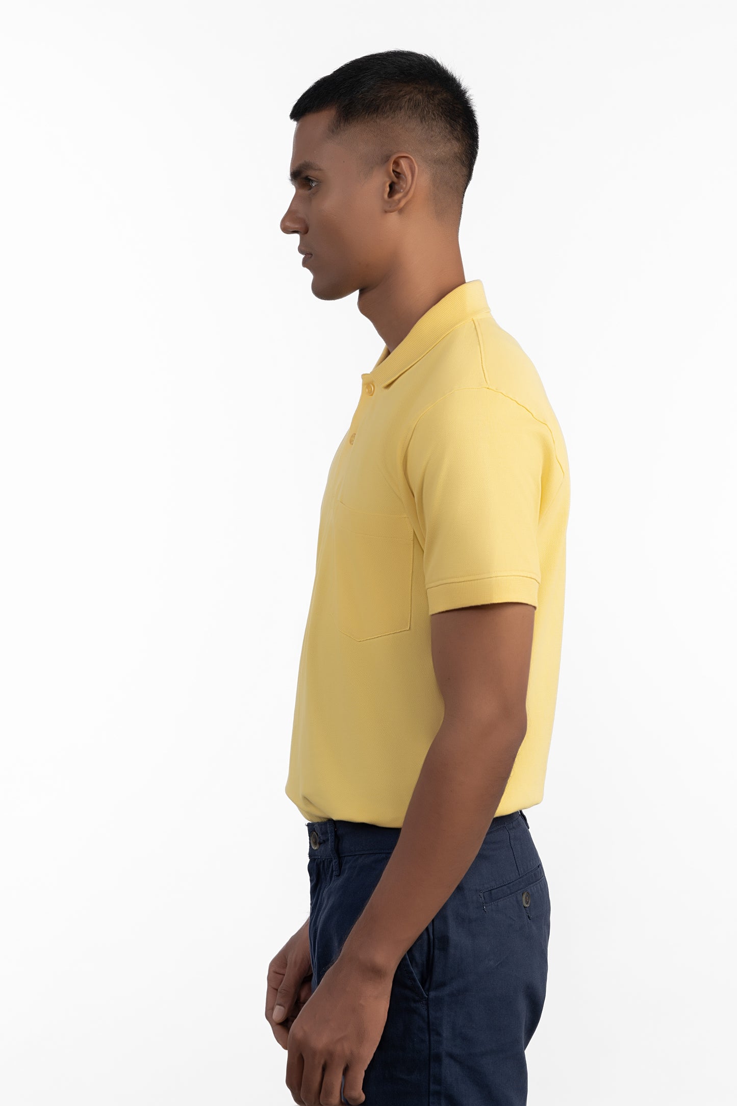 ESSENTIAL POCKET POLO - MELLOW YELLOW