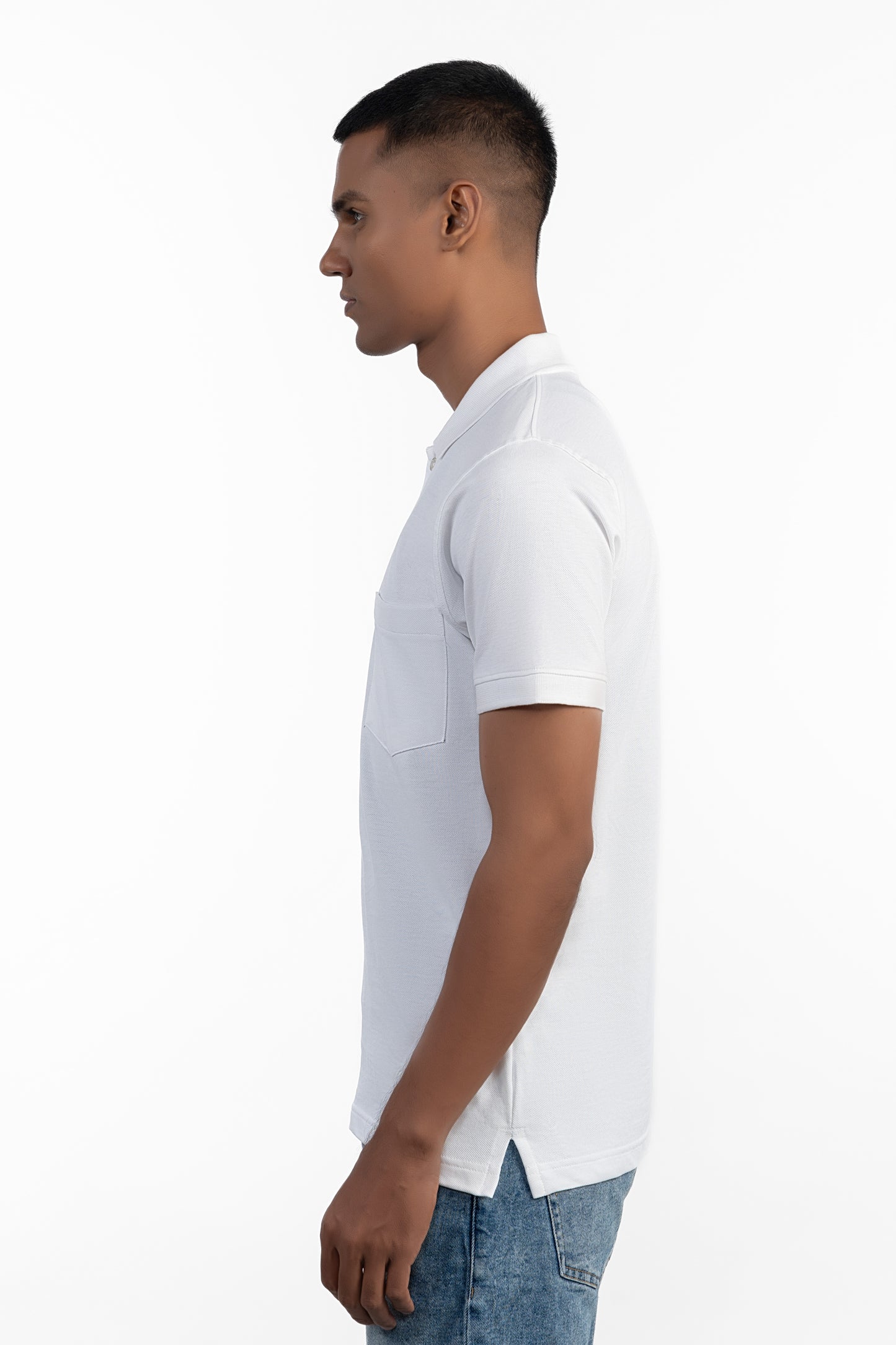 ESSENTIAL POCKET POLO - OPTIC WHITE
