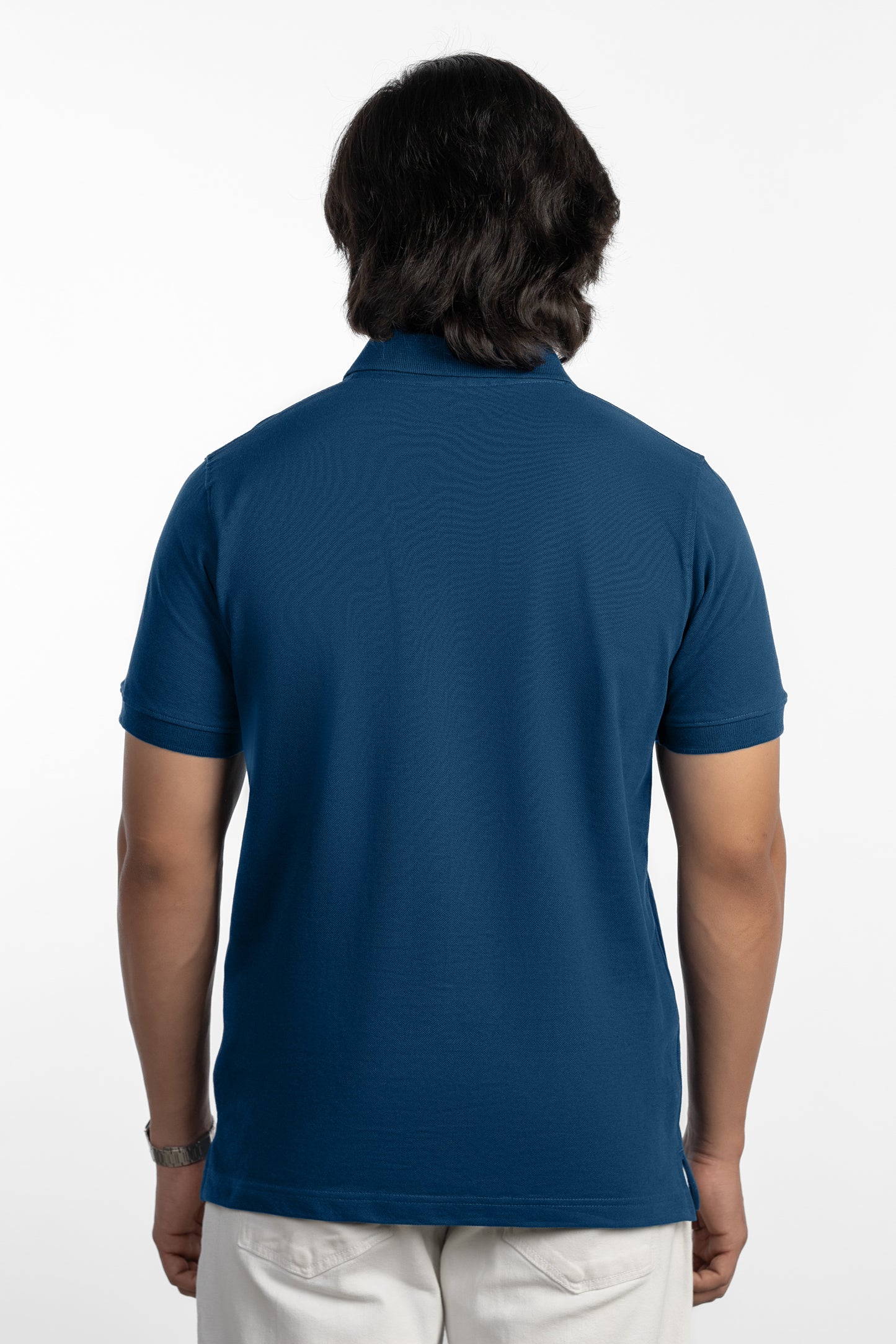ESSENTIAL POCKET POLO - DENIM BLUE