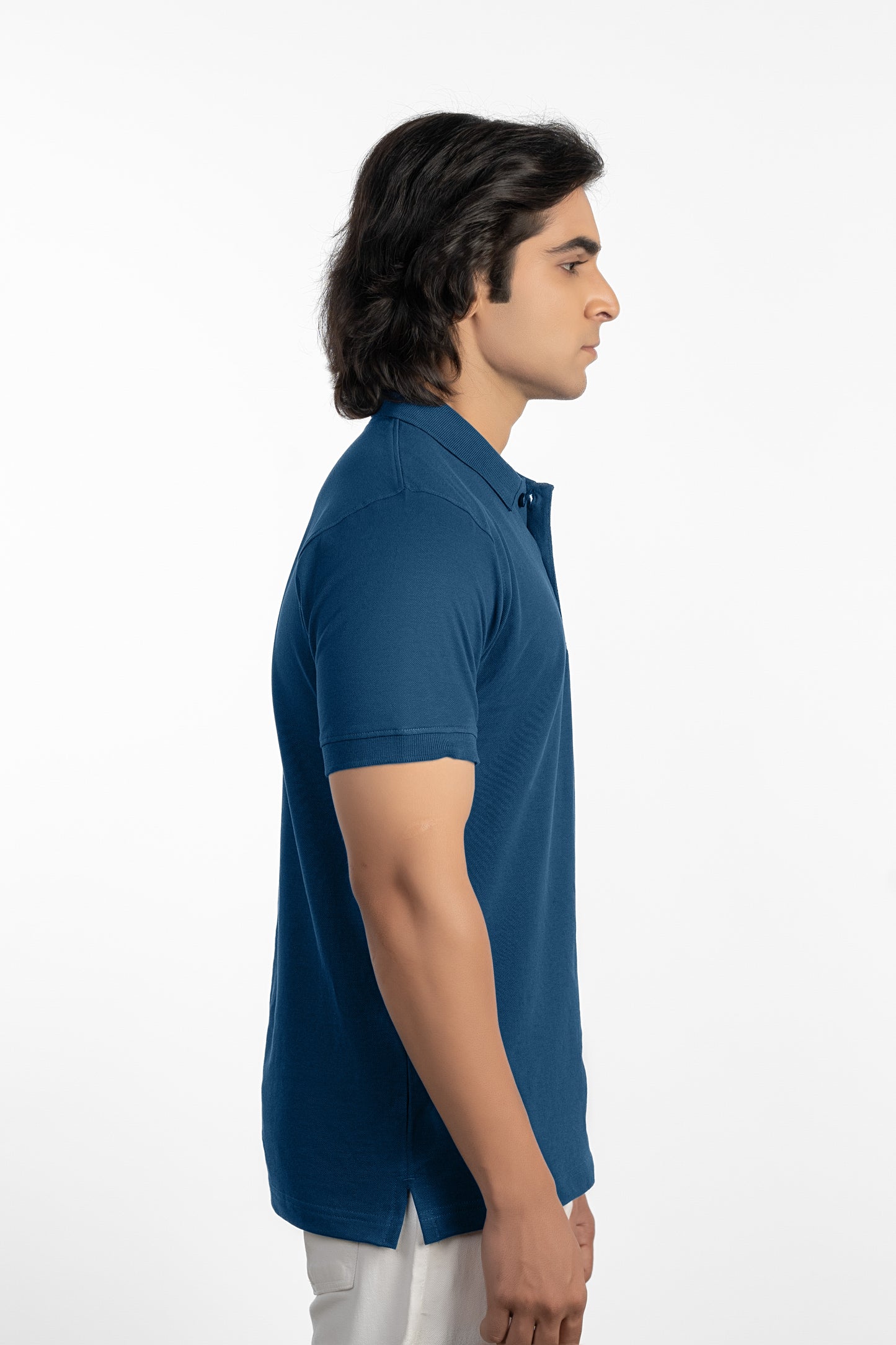 ESSENTIAL POCKET POLO - DENIM BLUE