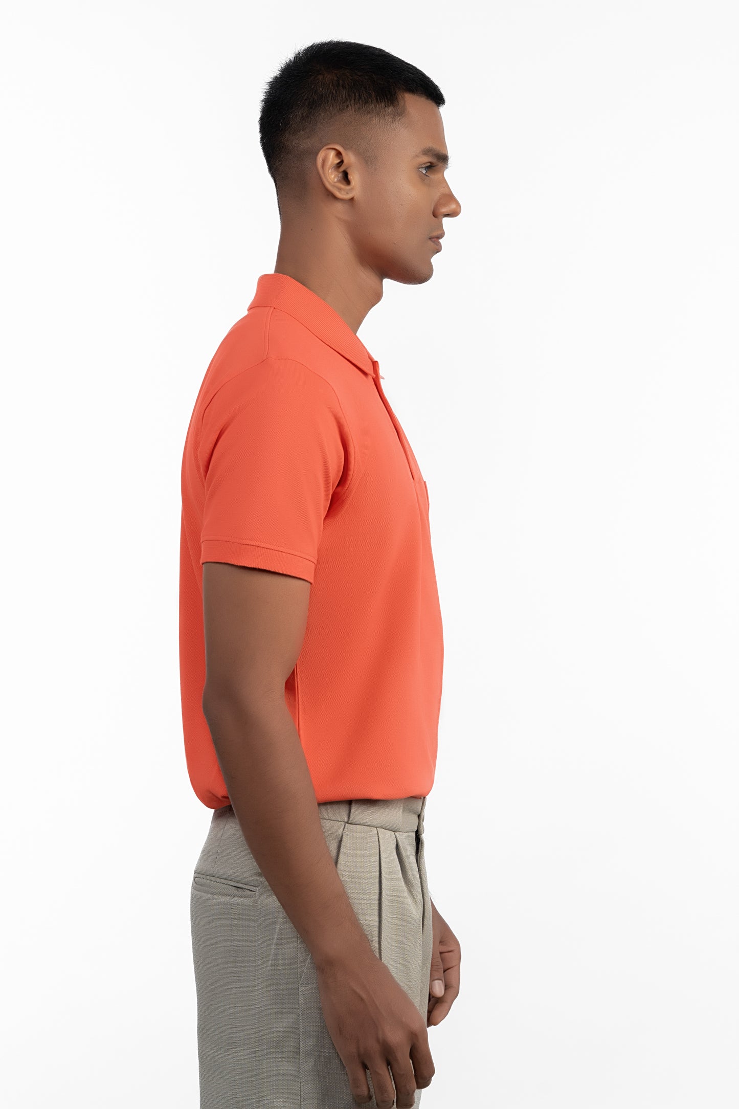 ESSENTIAL POCKET POLO - NEON ORANGE