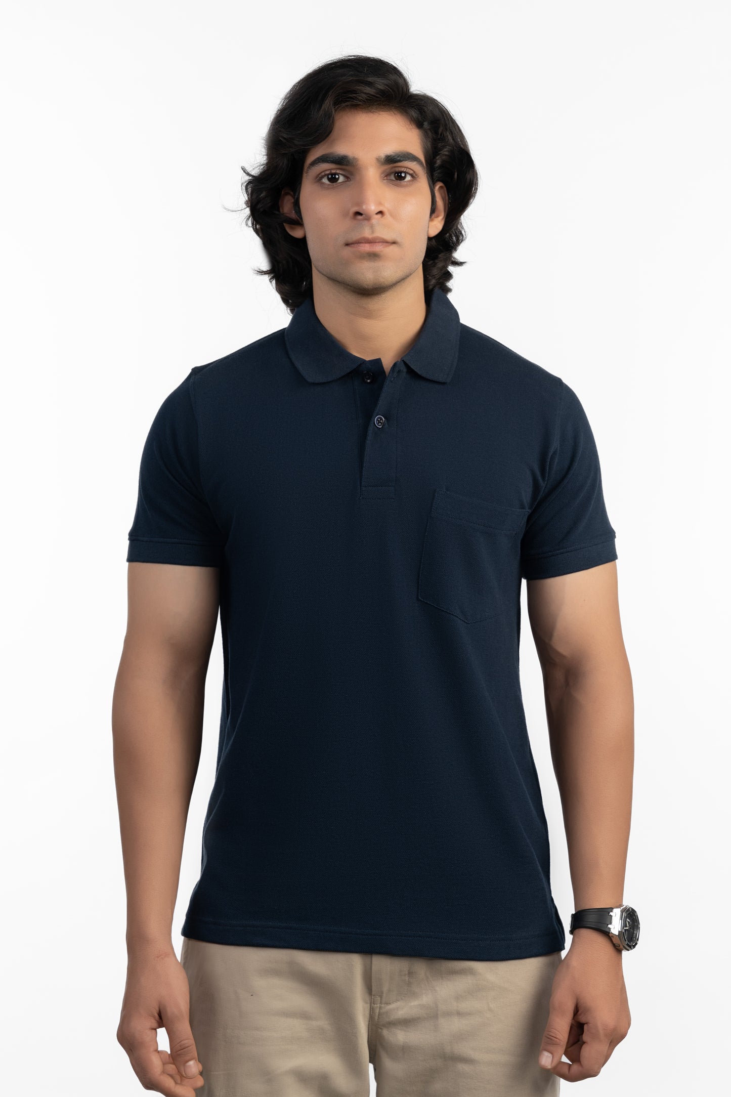 ESSENTIAL POCKET POLO - AESTHETIC NAVY