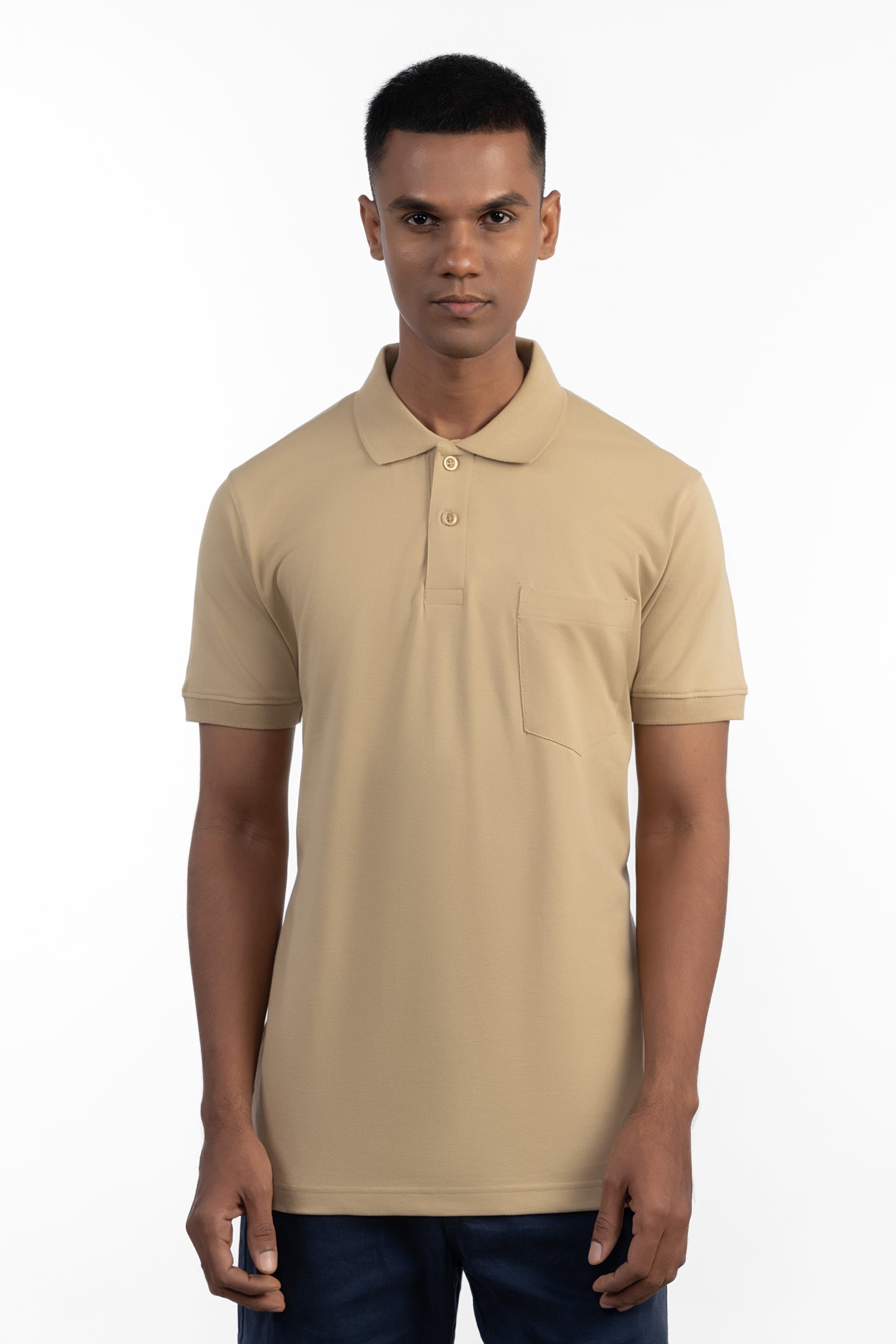 ESSENTIAL POCKET POLO - IVORY BEIGE