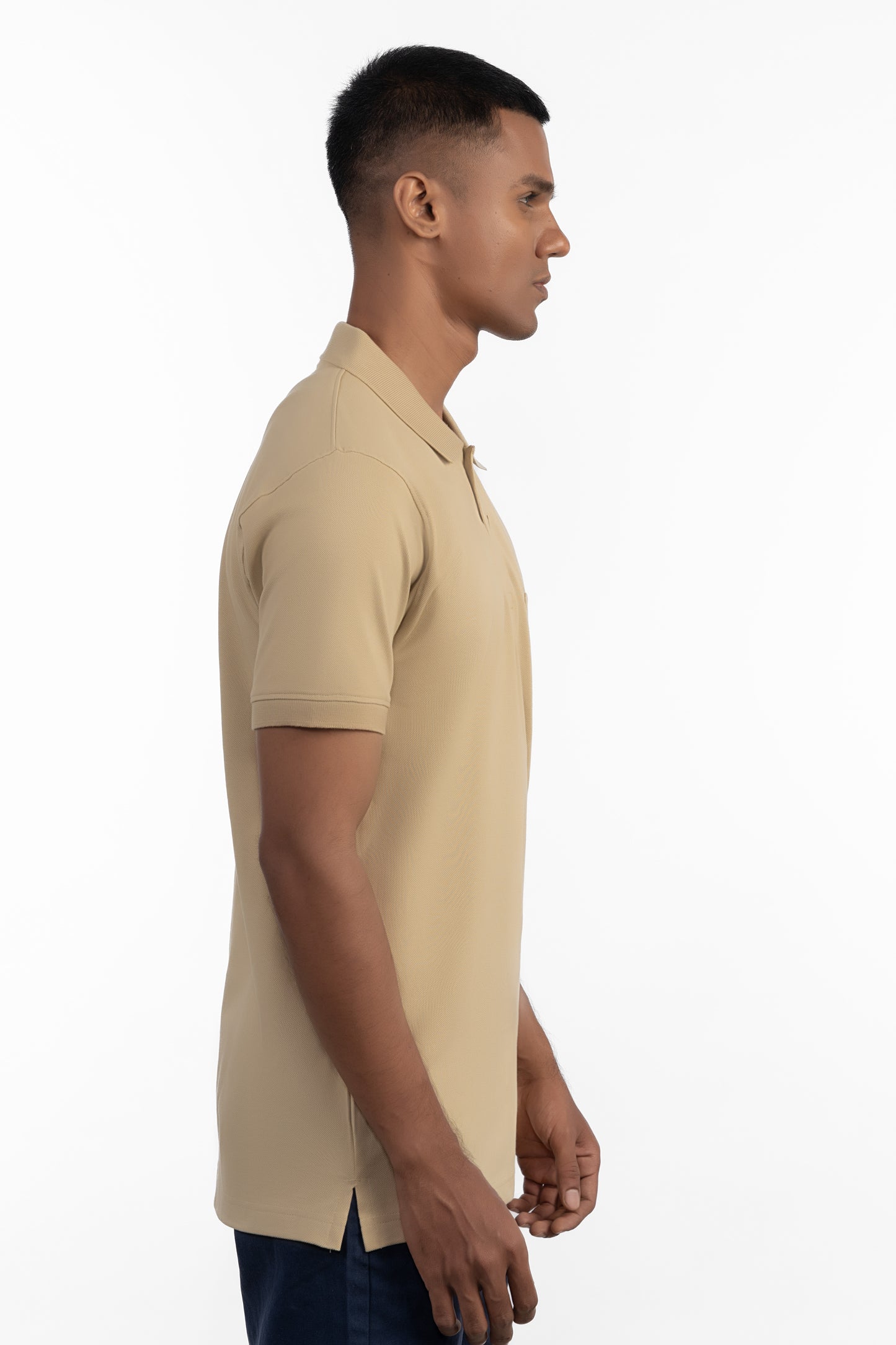 ESSENTIAL POCKET POLO - IVORY BEIGE